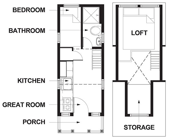 Atticus Tiny House Floor Plan