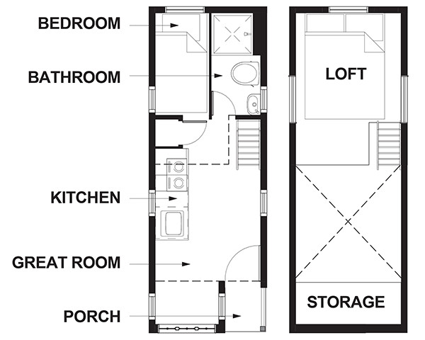 Zoe Tiny House Floor Plan